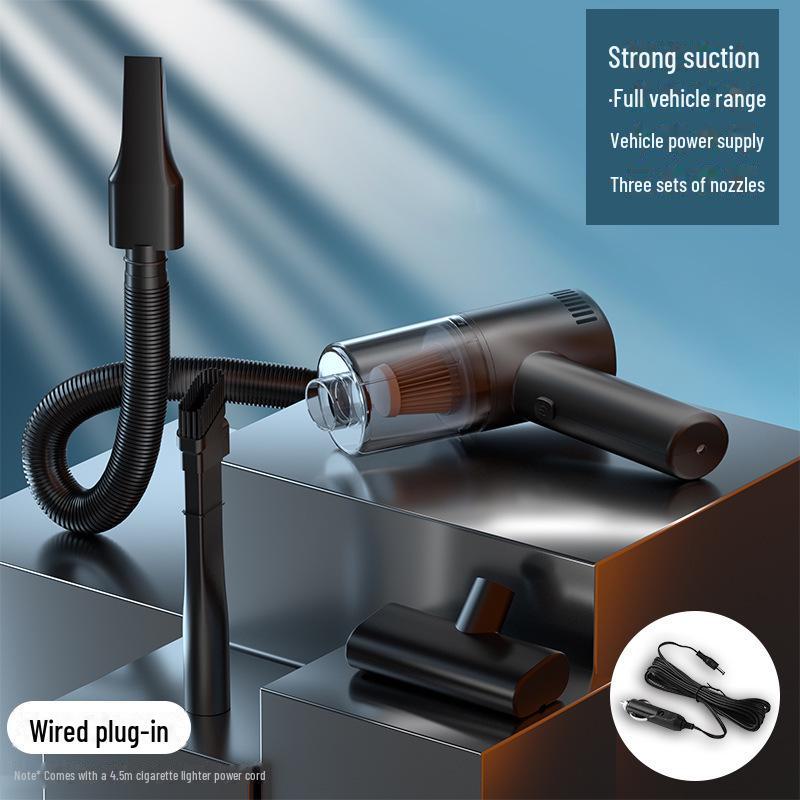 

Беспроводной ручной автомобильный пылесос с мощным всасыванием A5, wired чёрный