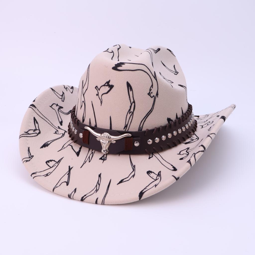 Outdoor Travel Fashion Sweet And Spicy Decorative Top Hat Wear Street Shot Retro Jazz Hat Popular Western Cowboy Hat