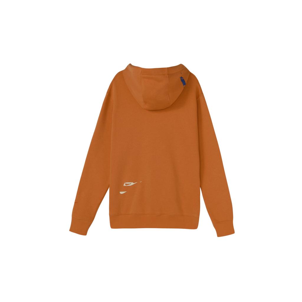 Nike Kangaroo Pocket Embroidered Logo Hoodie Men Tops Orange DM6874-808