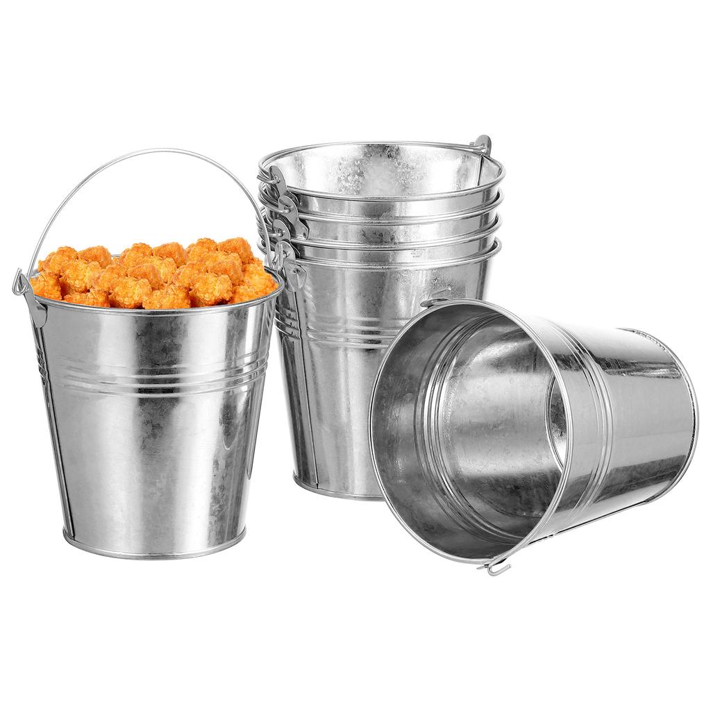 Secchiello per ghiaccio, patatine fritte, latta, secchio, secchio, contenitori per alimenti con coperchio, cestino