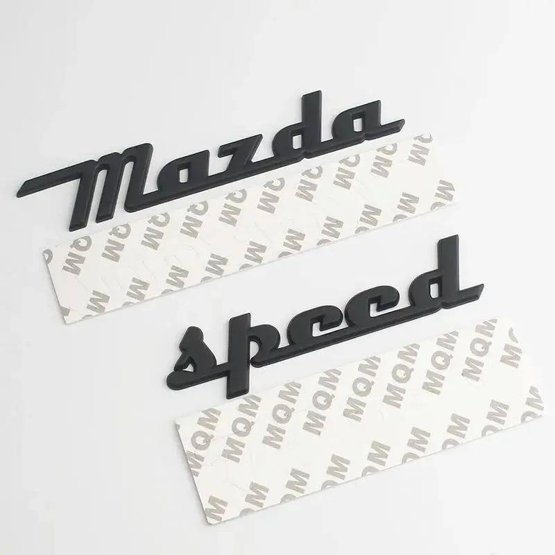 For Mazda Logo Speed CX9 CX7 CX5 323 CX4 6 Atenza 3 Axela 2 MX5RX8 626 CX30 Metal Car Sticker Rear Trunk Badge Decal Accessories h4