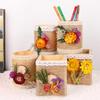 Handmade Jute Rope Pen Holder: DIY Material Kit for Flower Creation & Office Storage