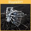 Retro Vintage Thai Silver Spider Ring For Women Adjustable Punk Style Fashionable Accessory