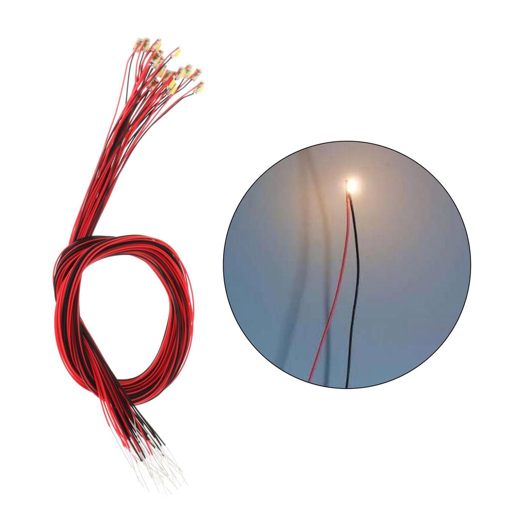 10/20 Stück 0805 Vorverdrahtete SMD LED Leuchtdiode Mikro-Litz Länge 11,8 Zoll Elektronische Komponente Modell Verdrahtete LED-Leuchten