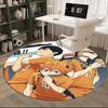 1pc Haikyuu!! Anime Round Carpet  Office Chair Mat, AntiSlip Rug with ICS Logo Design for Home Decor, Gaming Room