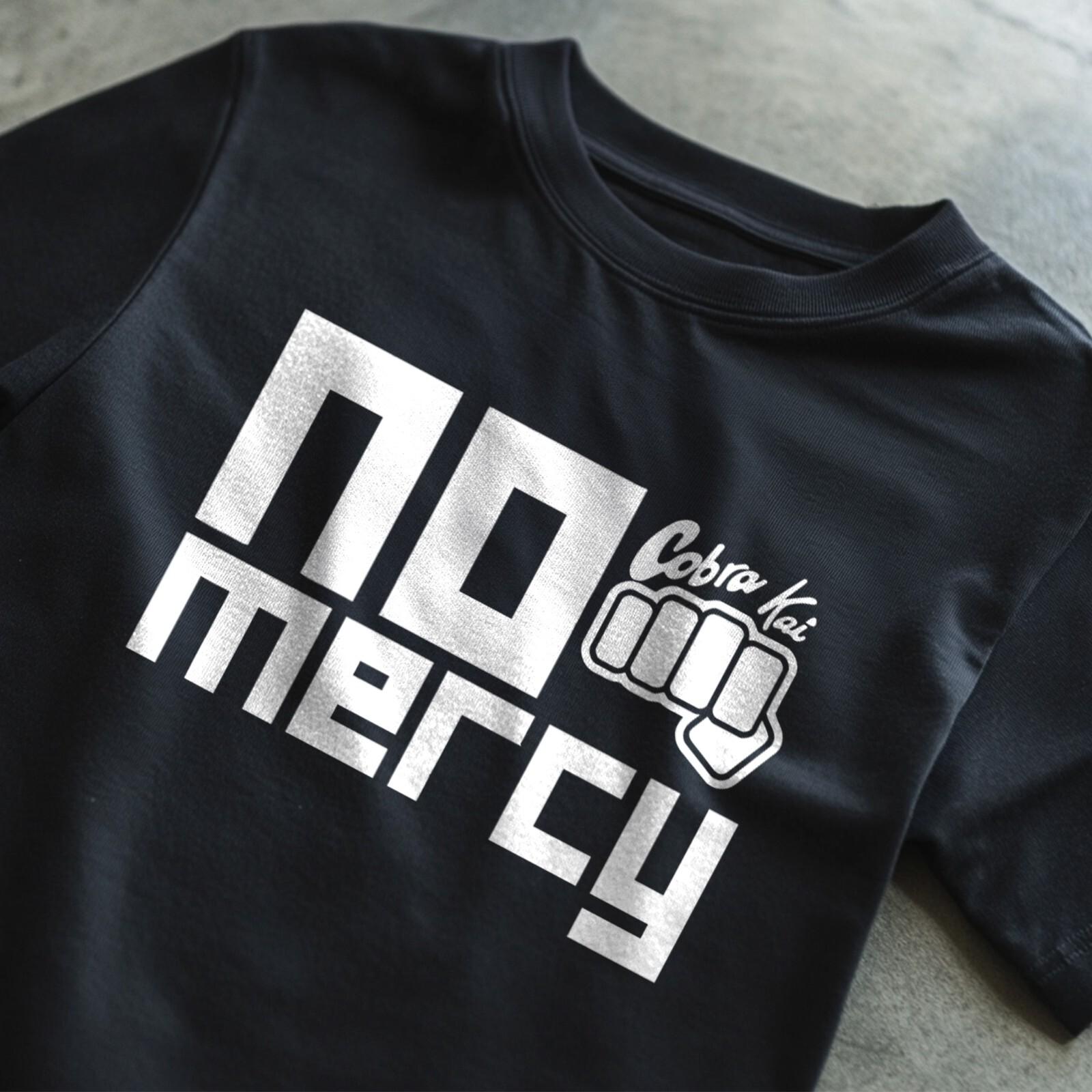 Cobra Kai No Mercy Karate Kid Movie Funny Quote Larusso Retro 80s 90s T-Shirt Mens Womens Tees Top 4XL