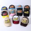 American Forever Printed Letter Baseball Cap Men'S And Women'S Sunshade Color Matching Trendy Brand Street Mesh Truck Hat