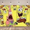 SpongeBob Party Background, Banner with Underwater Adventure Theme, Children's Party Decoration, Photography Background