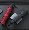 Ten-Rib Automatic Black Glue Sun and Rain Protection Umbrella, Three-Fold Design with Custom Logo Option