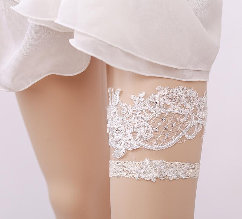 Forniture per Matrimonio, Accessori per Abito da Sposa, Anelli Sexy in Pizzo per Coscia, Giarrettiere, Giarrettiere Sposa Europee e Americane