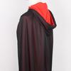 On Hand Hooded Cape Adult Unisex Long Cloak Black Red Halloween Costume Dress Coats