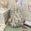 School bag Korean version ins cute cartoon bear print element ulzzang versatile soft girl flower back