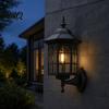 Solar Outdoor Wall Light Vintage Light, Motion Sensor Sconce with Glass Courtyard Lighting Shade, Waterproof Garden Lantern for Patio Porch