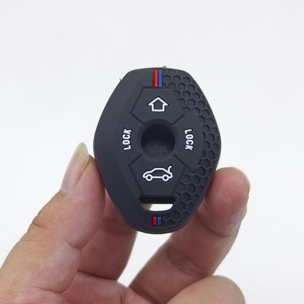Silicone Key Case with Double-Line Hemisphere Pattern for BMW 3, 5, 7 Series X3 X4 X5 X6 Remote Control Keys