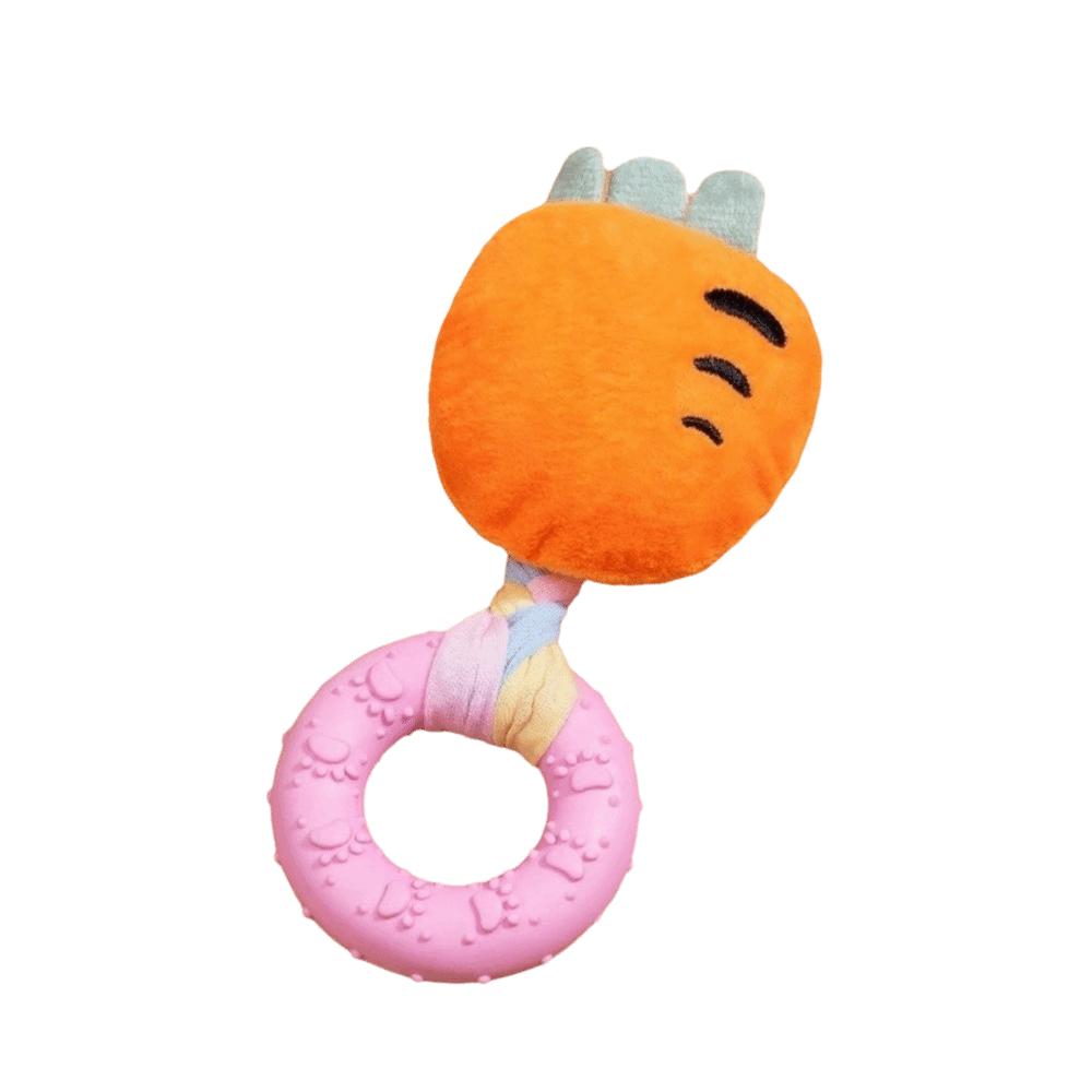 

Plush Bite Resistant Toy Rubber Material Pets Chew Toy Indestructible Dog Toy Teething Relief Carrot