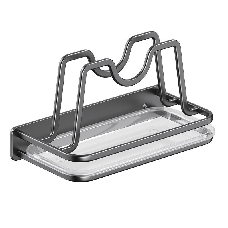 Cutting board rack Wall-mounted non-punching kitchen Stainless steel household multi-functional pot lid Cutting board Chopping board Drain rack
