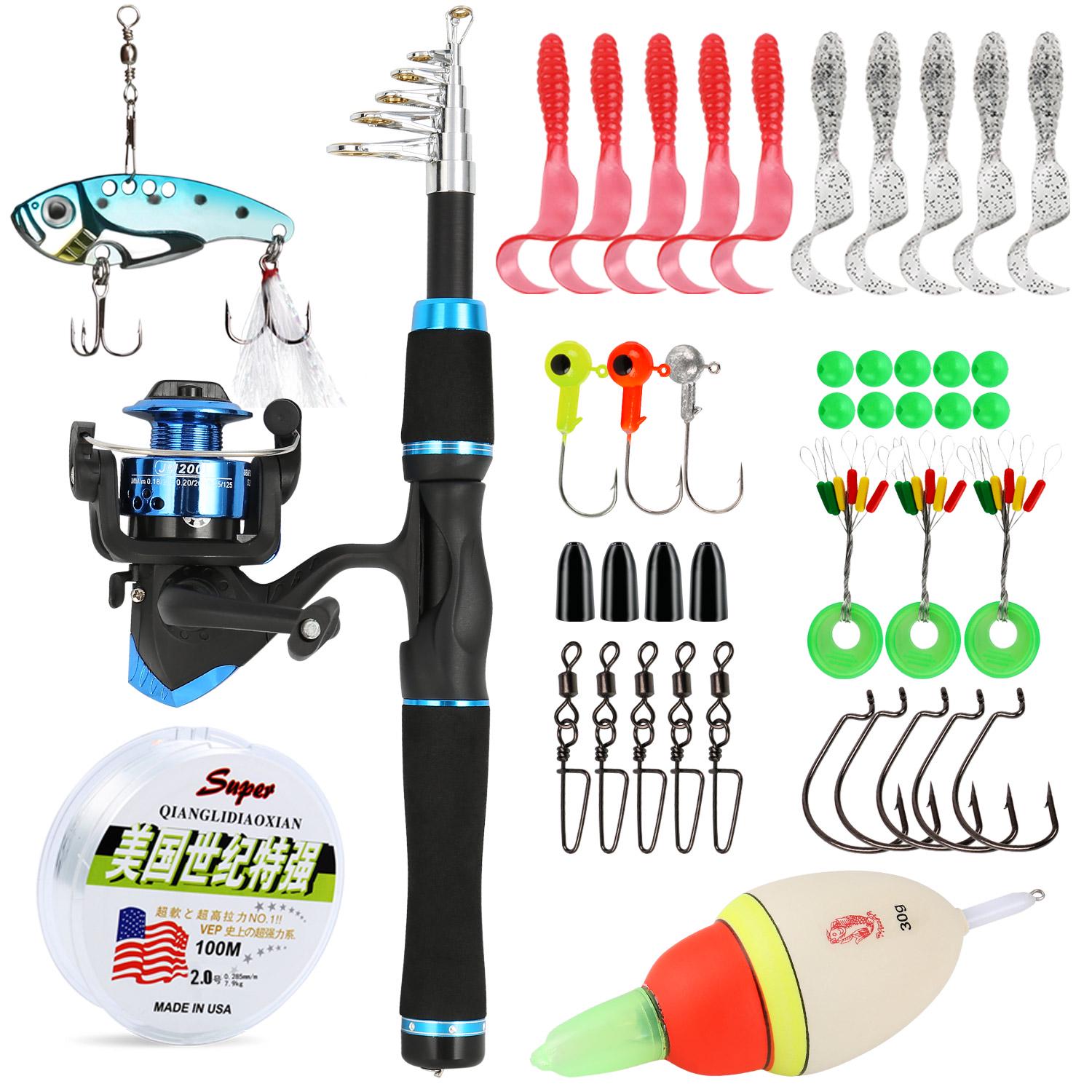 

Комбинированные удочки и катушки для детей с рыболовным фолатом и крючком, детские рыболовные снасти 1 set