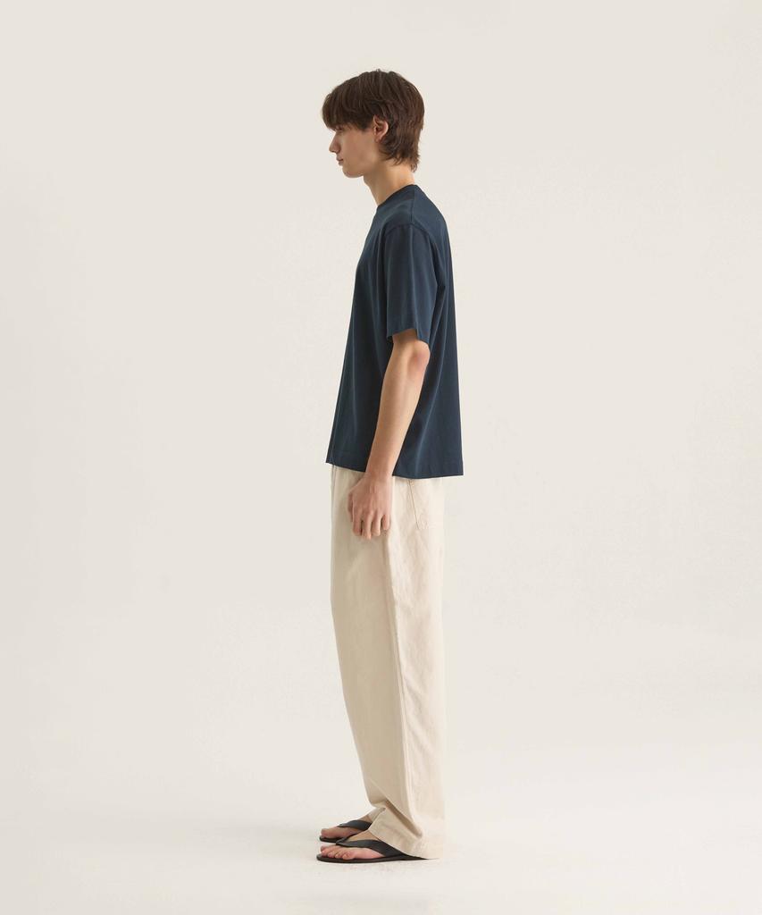 Oteumilkape Linen Blend Garment Dyed Easy Pants - Oatmeal