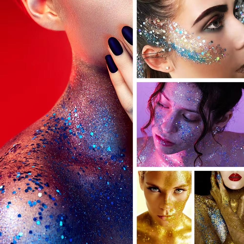 5 Color Body Painting Sequins Stick Face Lips Star Glitter Powder Eye Shadow Festival Stage Makeup