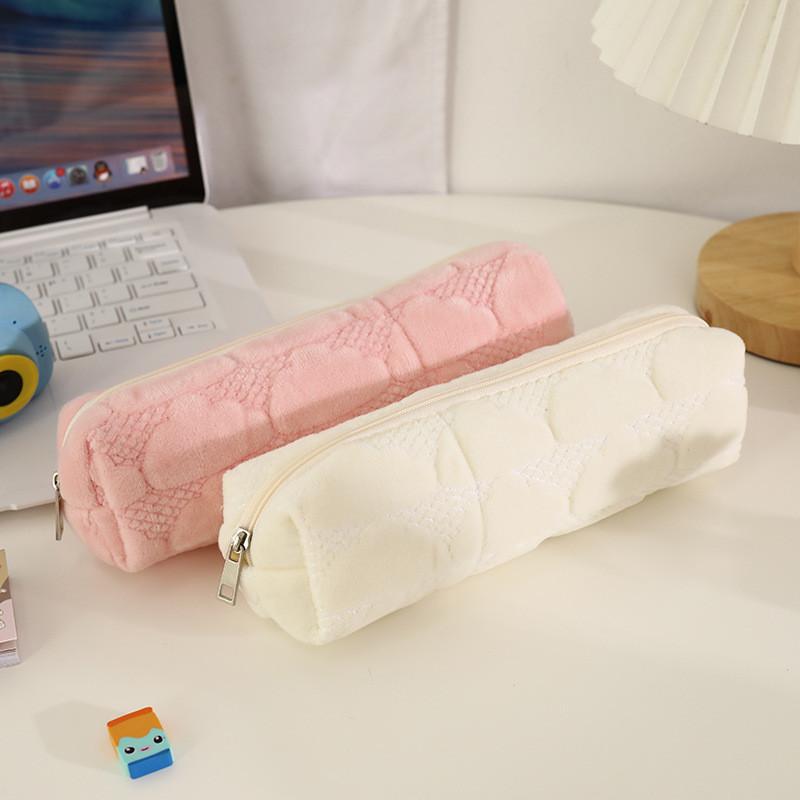 Cute Plush Pencil Case With Large Capacity For Students And Office Use