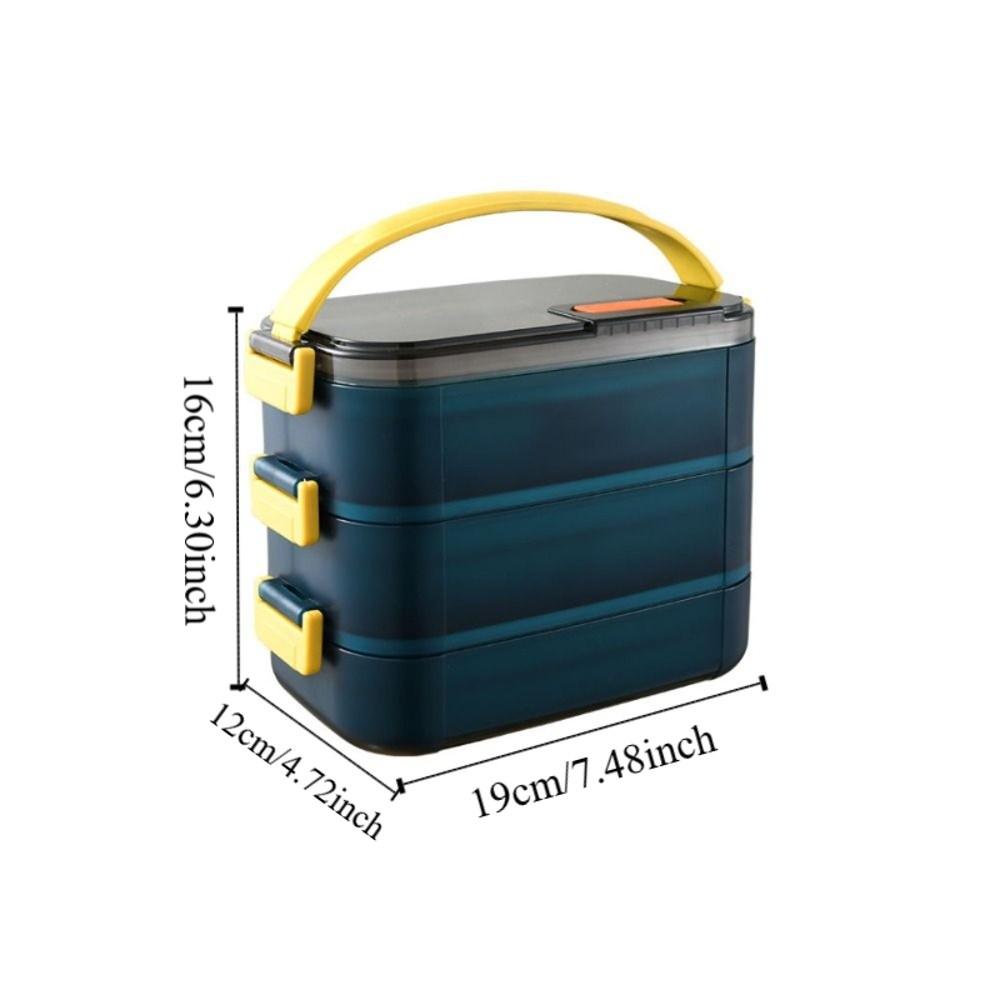 3 Layers Stainless Steel Food Storage Container Sealed Design Food Snacks Box Student School