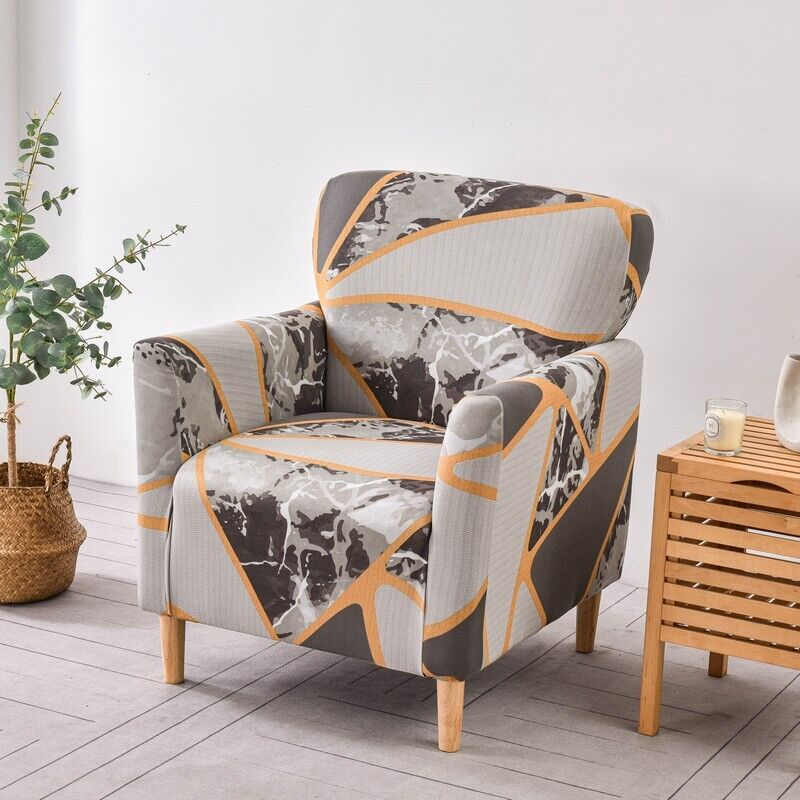 Floral Stretch Chair Cover Sofa Single Armchair Slipcover Highbackrest Protect Living Room Furniture Protector Home Decoration
