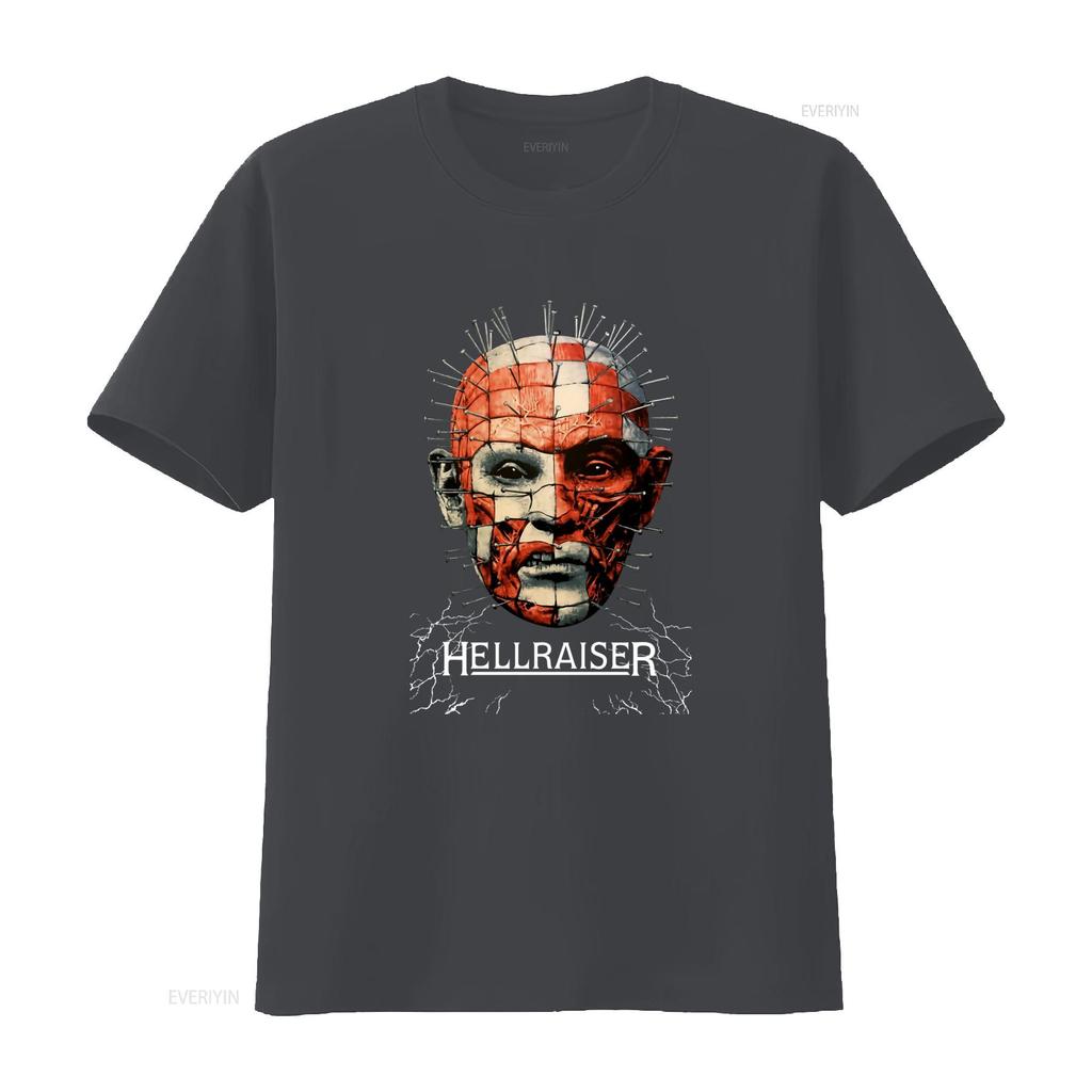 Hellraiser Pinhead Horror Movie Poster T Shirt for vintage Washed Stretched Slightly homme Soft Unisex Top For Everyday Wear