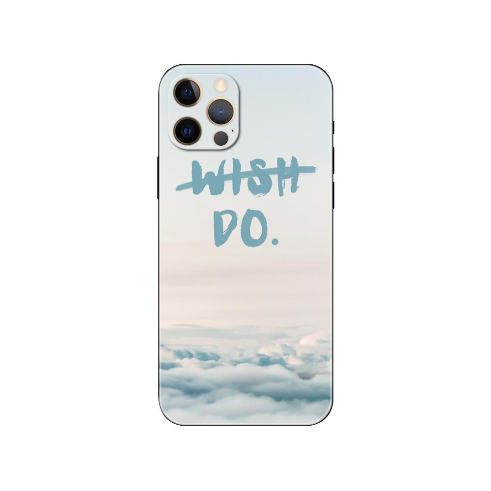 Black tpu case for iphone 5 5s se 2020 6 6s 7 8 plus x 10 XR XS 11 12 13 mini pro MAX back cover inspirational  Motivational