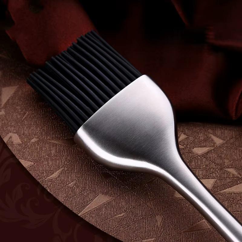 High Temperature Silicone Brush Barbecue Brush Oil Brush Not Lint 304 Stainless Steel Kitchen Brushs Home Kitchen BBQ Tools