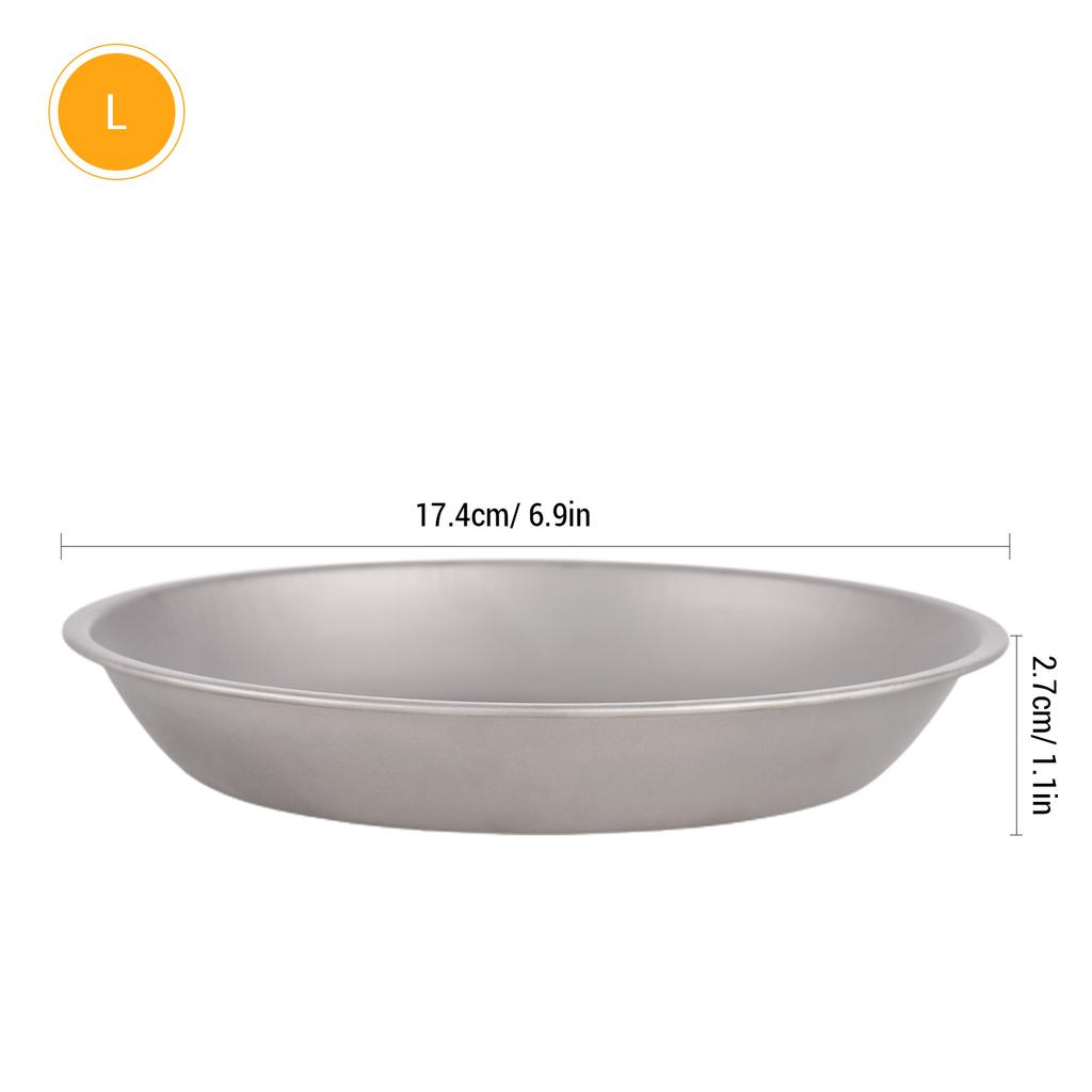 5 τεμ. Υπαίθρια Πιάτα Τιτανίου Επιτραπέζια Σκεύη Καμπινγκ Στρογγυλό Πιάτο Φρούτων Τιτανίου για Μπάρμπεκιου Πεζοπορία Πικνίκ