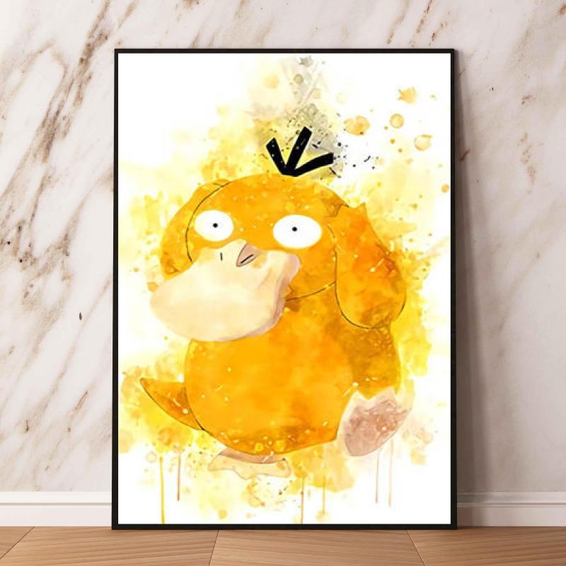Japanese Anime Canvas Paintings Pokemon Eeveelution Watercolor Style High Quality Art Children Gifts Living Room Home Decoration