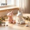 Luxury Home Accessories Ceramic Animal Figurine, Modern Minimalist Swan Fox Statue for Artistic Sculpture Wedding Cake Topper, Living Room,