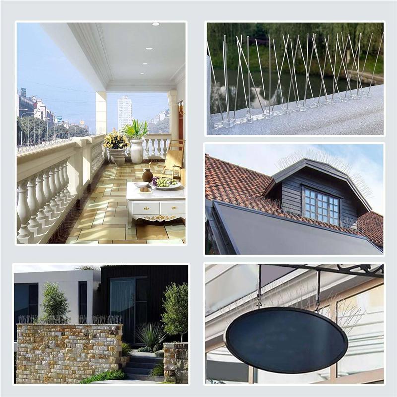 M-Modern-Bird Spikes For Pigeons Small Birds: Durable Anti-Bird Nest Fence Spike For Deterring Birds, Crows, Smooth Easy Install