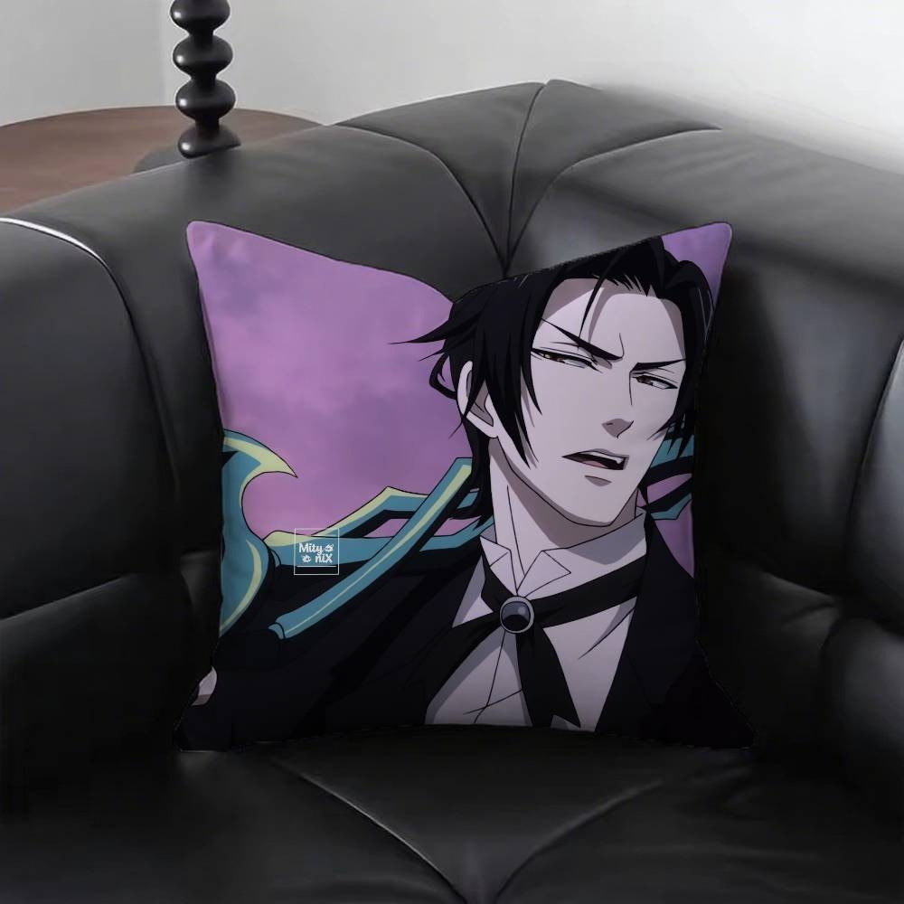 

Amine BBlacks Butler Pillow Case Fashion Square Pillowcase Bedroom Sofa Room Ins Decoration Leisure 40x40cm16x16in