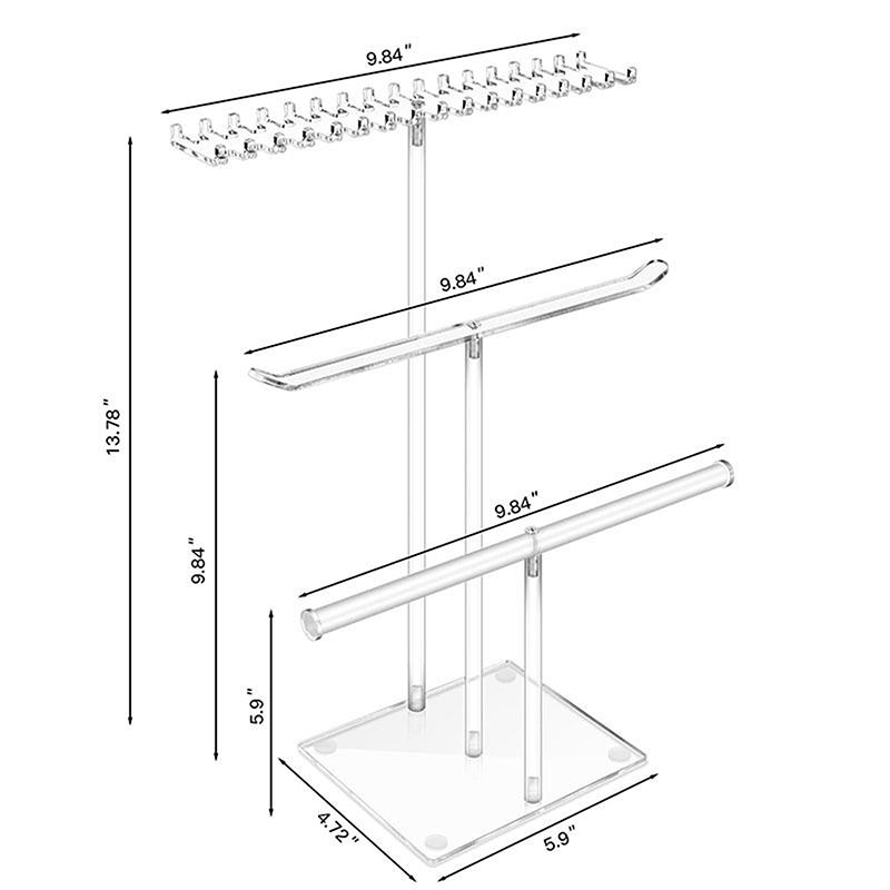 Halskjede Displaystativ Klart Halskjede Oppbevaringsstativ Dame Armbånd Smykkestativ Skrivebord Multifunksjonelt Oppbevaringsstativ