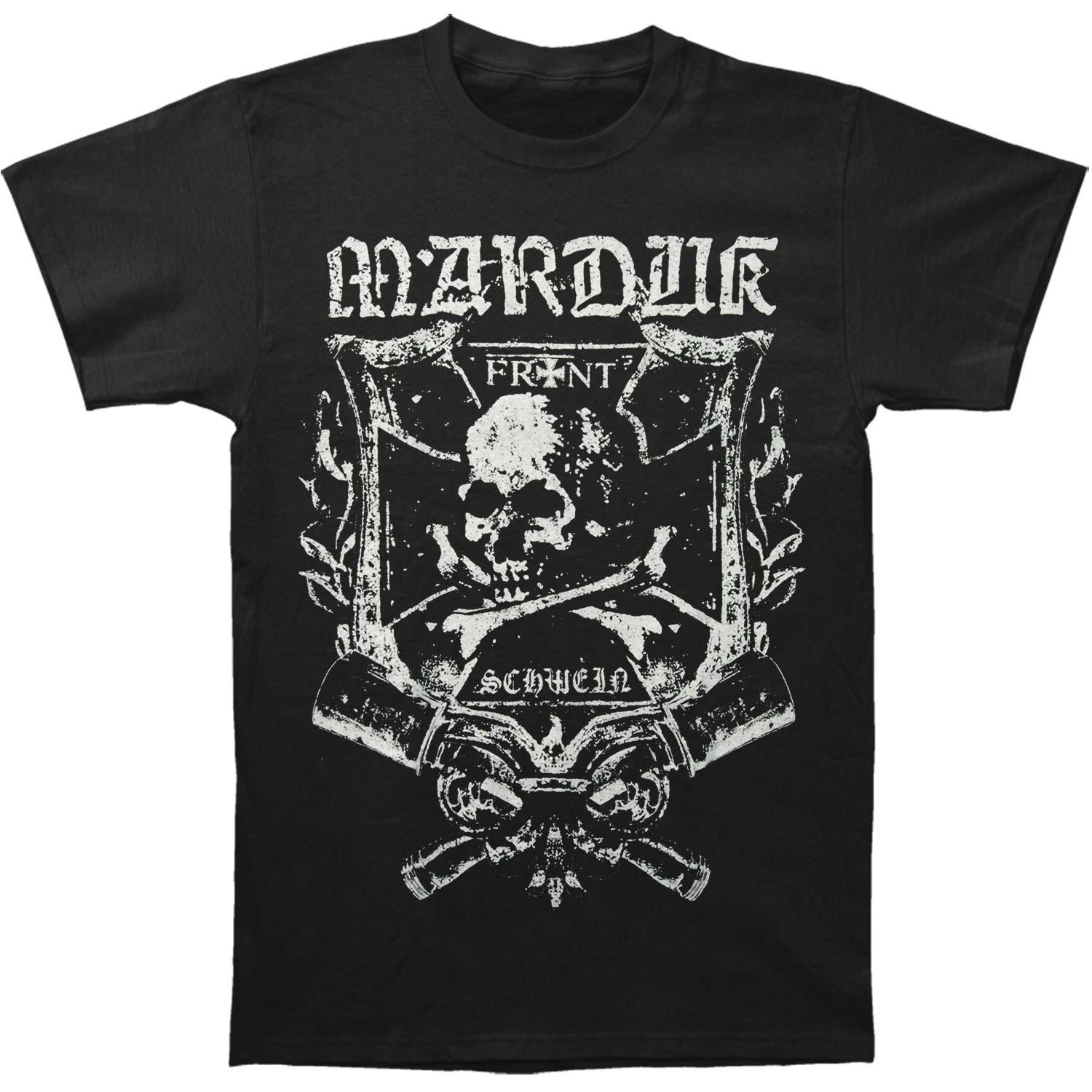 Men s Marduk Frontshwein Shield T-shirt Large Black 4XL