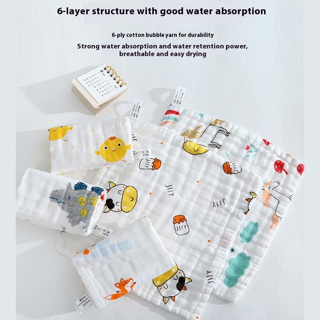 AssortedColor Thick And Soft Baby Bibs For Feeding Absorbent Cotton Pure Cotton Small Square Towel