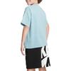 Nike Soft Absorbent Quick-Drying Breathable Short Sleeve T-Shirt Kids Tops Turquoise FZ4954-464
