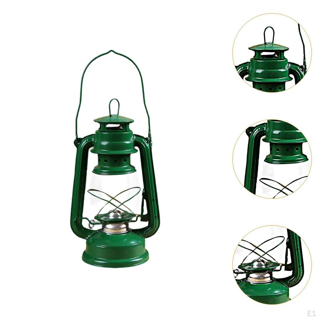 Camping Kerosene Oil Lamp, Tabletop Lighting Solution with Handle for Various Settings