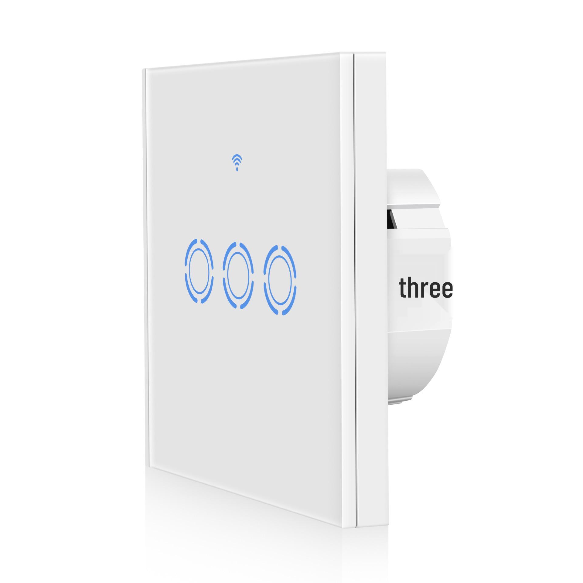 

WiFi Smart Home Touch Switch with Alexa Voice Control, European Standard 86 Panel, Mobile Remote Operable