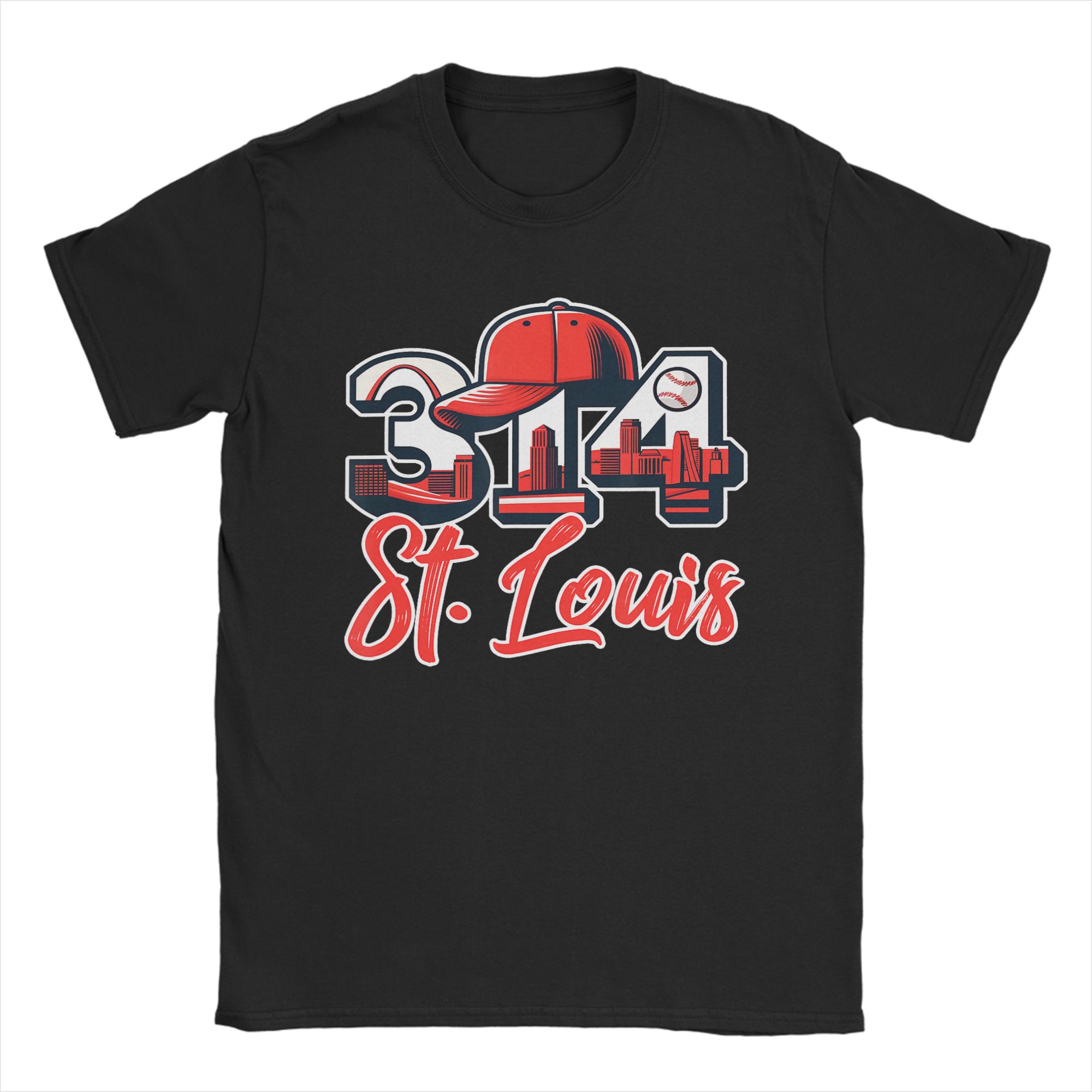 Unisexs 314 St Louis Arch SkylineGraffiti Hip Hop T Shirt 100 Cotton Tops Vintage Short Sleeve Crewneck Tee New Arrival TShirt S