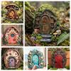 Fairy-tale Cottage Wooden Door, Garden Wall Decorations, Corner Ornaments, Courtyard Landscaping, Miniature Landscape, Atmosphere Effect