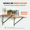 Shelf Bracket, 18 x 12 in 12 Pcs, Heavy Duty Floating Shelf Brackets, Brackets for Shelves, 3mm Thick Matte Black Triangle Shelf Bracket,Steel