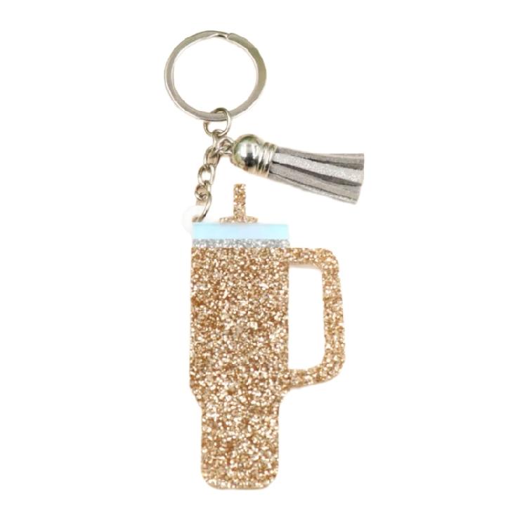 Fashionable Keychain Cup Shape Keyring Bag Accessory Suitable for Any Occasion коричневый