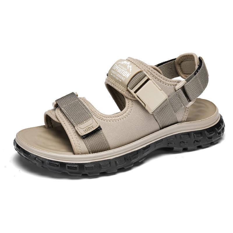 Premium Men's Classic Fashion Sandals Outdoor Non-Slip Men's Hiking Sandals Comfortable Wear-Resistant Rubber Roman Shoes