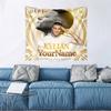 Mbappe Custom Your Name Wall Decor Tapestry Art For Pet Memorial Birthday Wedding Party Backdrop Family Gift