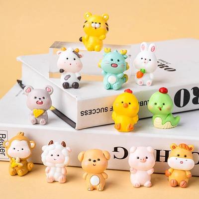 DIY Mini Figurines Desktop Decoration Resin Ornaments New Animal Landscape Decoration  Garden