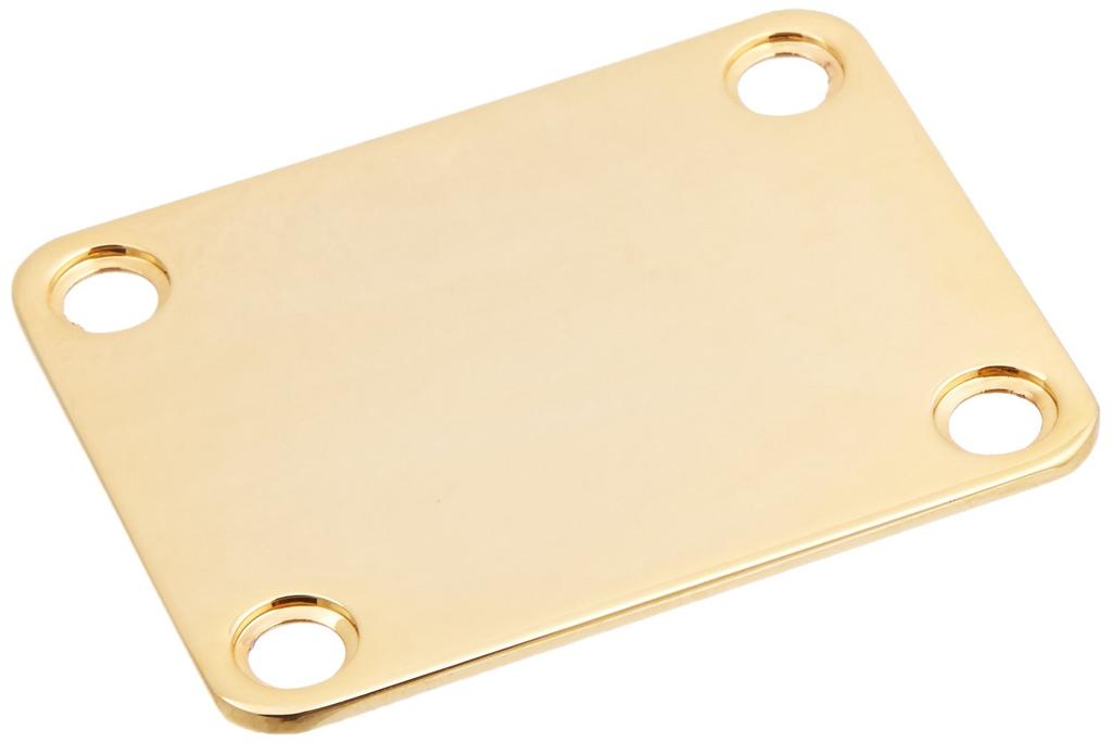 Fender 4-Bolt Vintage Neck Plate "Plain" (No Serial Number or Logo) (Gold)