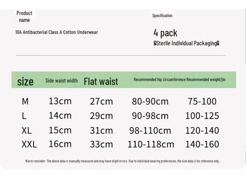 Women's Modal Cotton Antibacterial Seamless Underwear 4-Pack