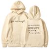 Womens Fleece-Lined Hooded Sweatshirt With Kangaroo Pocket Letter Print Loose Fit Casual Top